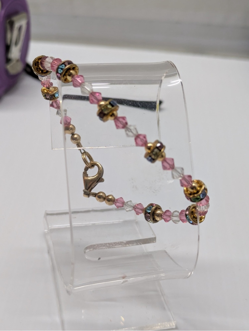 Swarovski Crystal And 14kt Gold Plated Bracelet